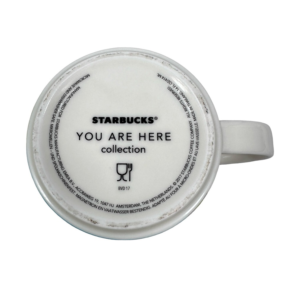 Starbucks You Are Here Switzerland Coffee Mug 14oz Blue Interior 2017 Ceramic - Picture 6 of 8